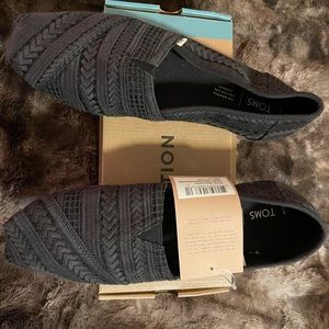 Toms Women’s Black Mesh Flats, Size 12